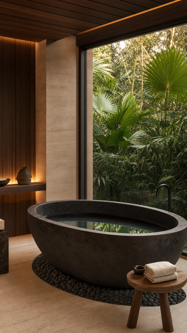 A quiet recovery space beside greenery
